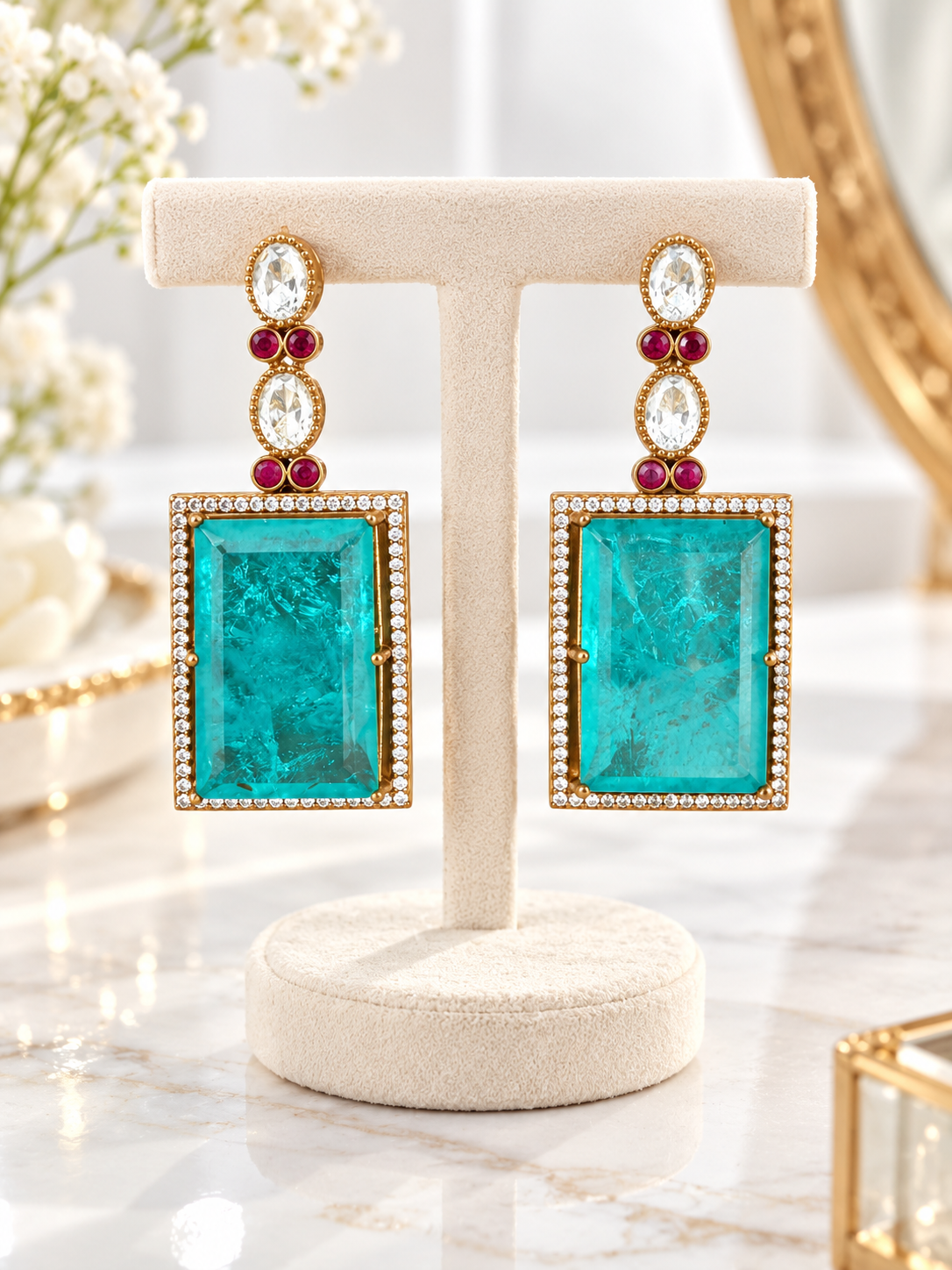 Turquoise Pendant Necklace Set