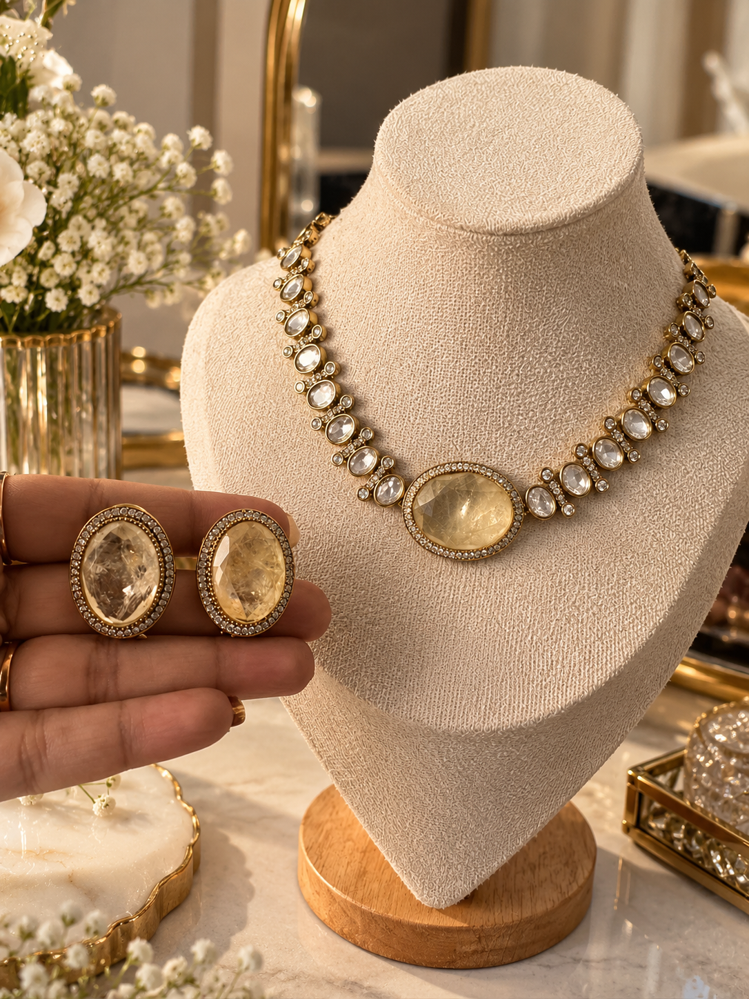 Antique Stone Choker Set