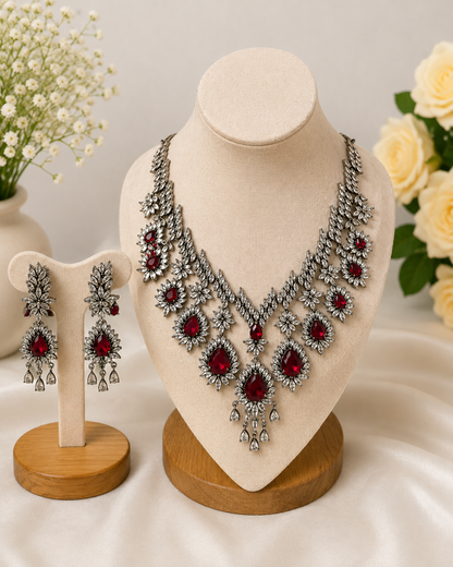 Ruby Floral Cascade Set