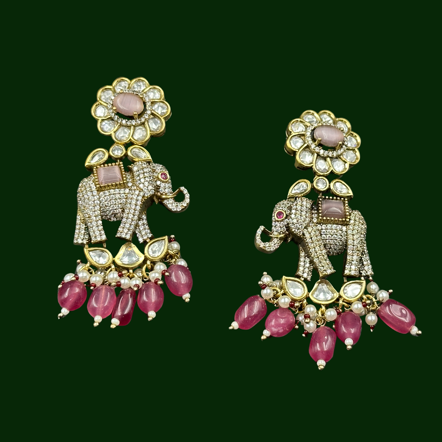 Elephant AD Drop Earrings