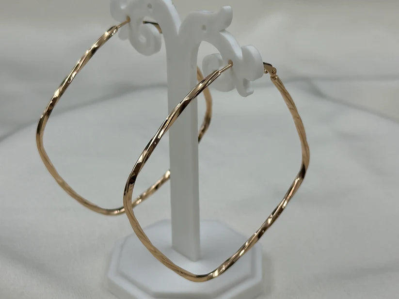 Square Steel Hoop Earrings