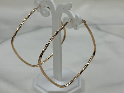 Square Steel Hoop Earrings