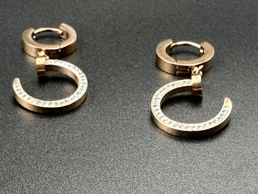 Steel AD Stud Earrings