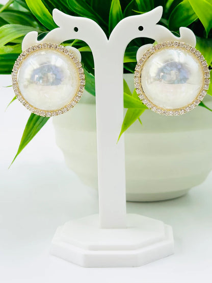 Pearl AD Stud Earrings