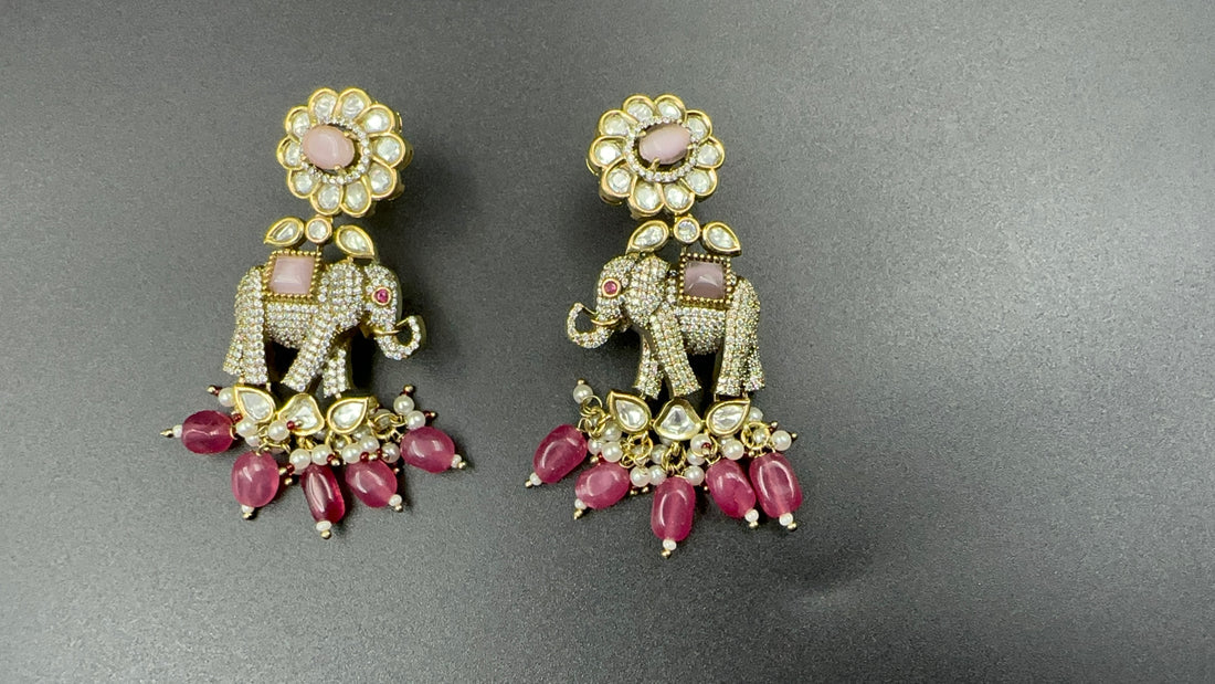 Elephant AD Drop Earrings