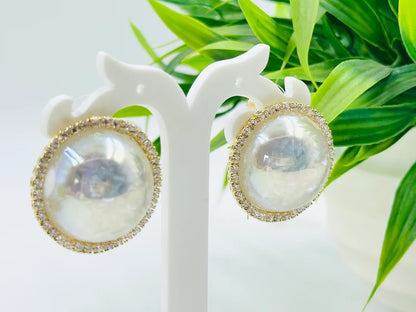 Pearl AD Stud Earrings