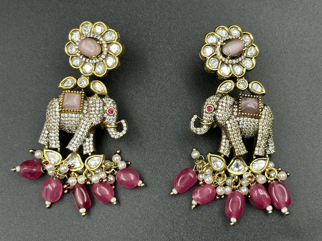 Elephant AD Drop Earrings