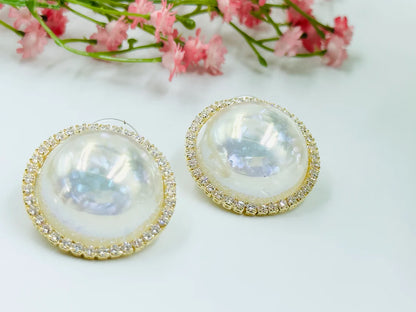 Pearl AD Stud Earrings