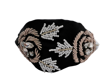 Black Zardozi Hairband