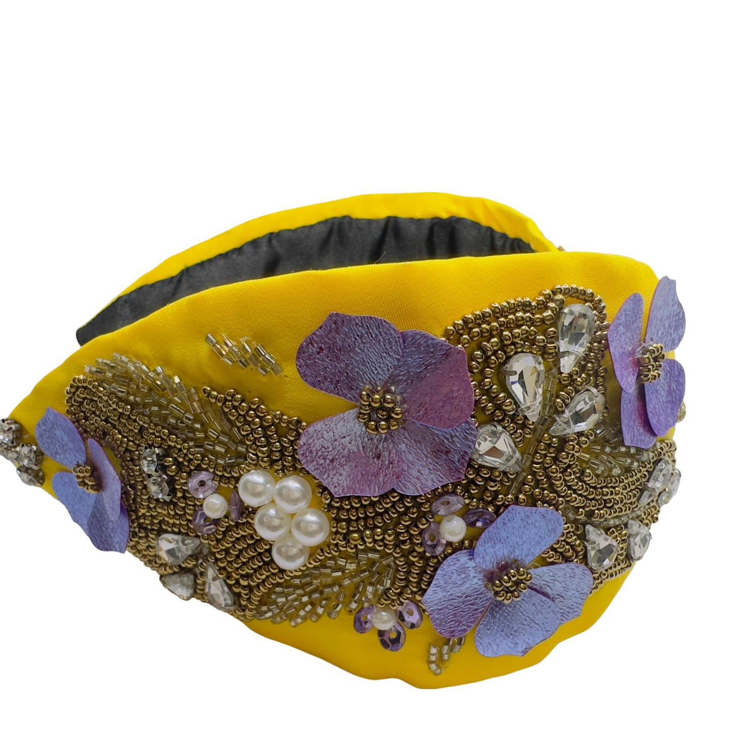 Yellow Beaded Hairband