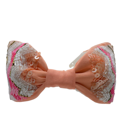 Peach Pink Beaded Hairband