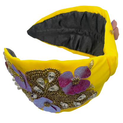 Yellow Beaded Hairband
